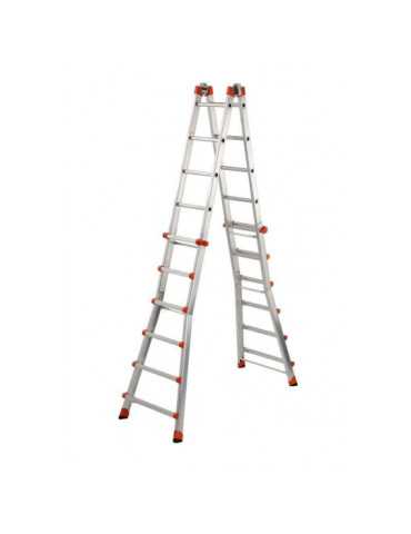 Escalera telescópica multifunción de aluminio PEPPina EN131 (6+6 peldaños) GIERRE