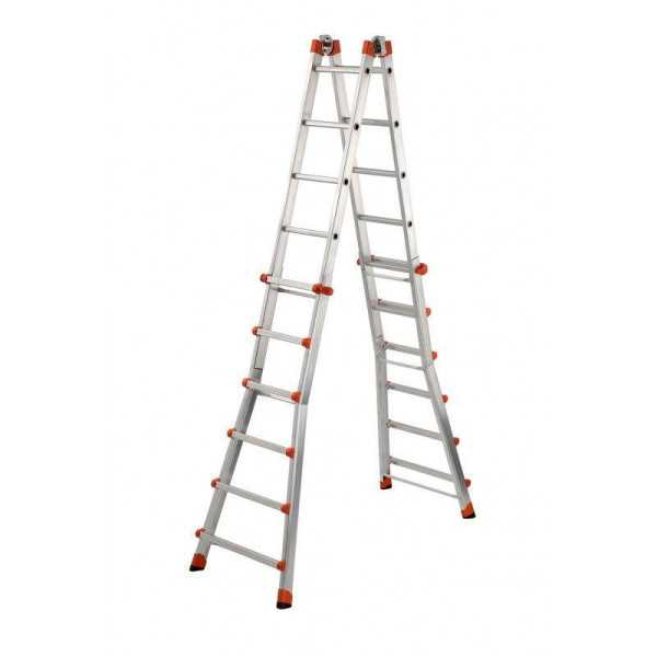 Escalera telescópica multifunción de aluminio PEPPina EN131 (6+6 peldaños) GIERRE