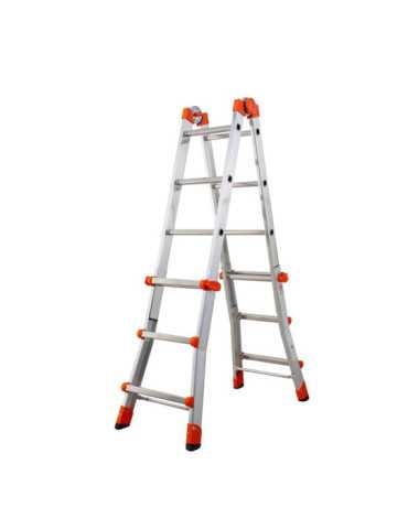 Escalera telescópica multifunción de aluminio PEPPina EN131 (3+4 peldaños) GIERRE