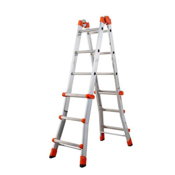Escalera telescópica multifunción de aluminio PEPPina EN131 (3+4 peldaños) GIERRE
