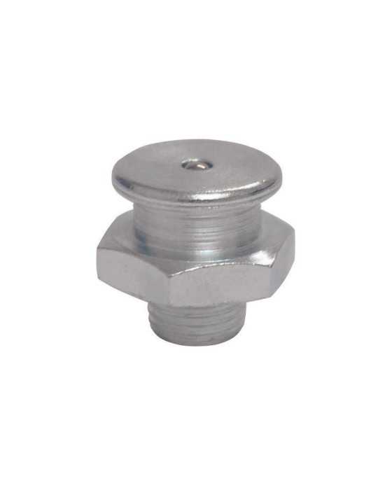 100 Engrasadores rectos de cabeza plana DIN 3404 tipo M1 (R.1/8"-28 BSPP x L.17 x Ø17 acero)310UMETA