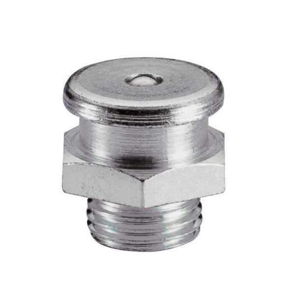 25 Engrasadores rectos de cabeza plana DIN 3404 tipo M22/L (R.1/4\"-19 BSPP x L.28 x Ø22 acero) UMETA"