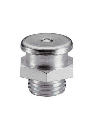 25 Engrasadores rectos de cabeza plana DIN 3404 tipo M22/L (R.3/8\"-19 BSPP x L.28 x Ø22 acero) UMETA"