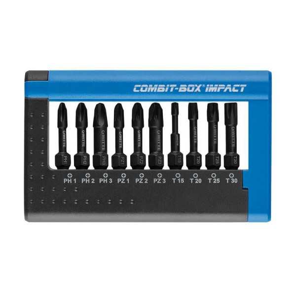 Juego de 10 puntas de impacto COMBIT-BOX en caja dispensadora WITTE