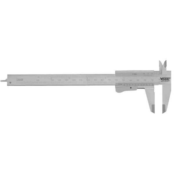 Calibre pie de rey DIN 862 para zurdos, Capacidad util 150 mm, Boca 40 mmVOGEL