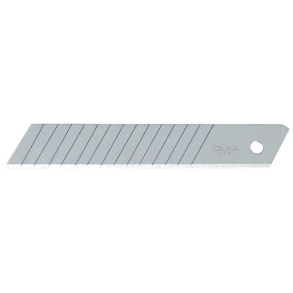 Pack de 50 cuchillas troceables 18 mm doble segmento plateadas en estuche plástico OLFA