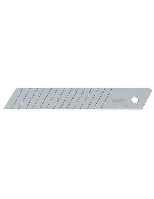 Pack de 50 cuchillas troceables 18 mm doble segmento plateadas en estuche plástico OLFA
