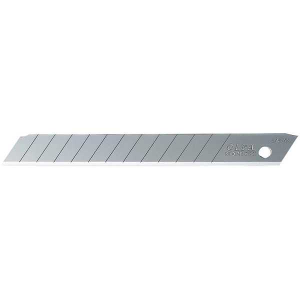 Pack de 50 cuchillas troceables 9 mm acero inoxidable plateadas OLFA