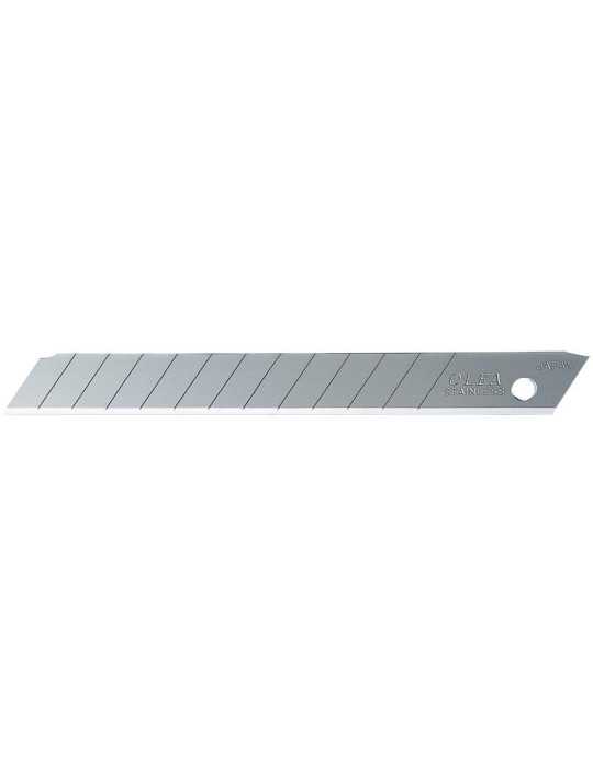 Pack de 50 cuchillas troceables 9 mm acero inoxidable plateadas OLFA
