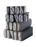 Juego numeración medidas especiales 9 piezas (0-9) Standard (20 mm) GRAVUREM