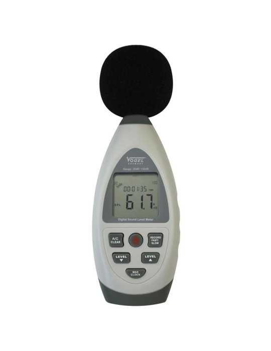 Medidor del nivel de sonido electrónico digital, Rango de medición dBA/dBC. 30-80/ 50-100/ 60-110/ 80-130 VOGEL