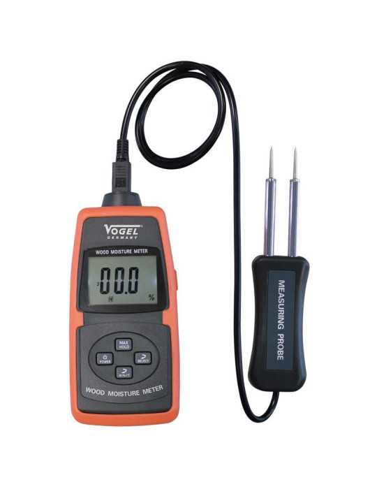 Medidor de humedad electrónico digital, Rango de medición en madera 2%-70%, Lectura 0,5% VOGEL