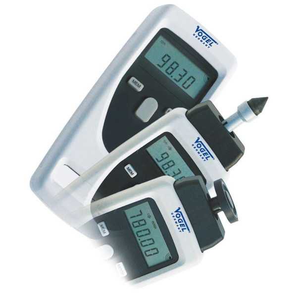Tacómetro manual electrónico digital (Medidor RPM), Rango 1/min 1-99.999, Distancia de medición máx. 600 mm (ópticamente) VOGEL