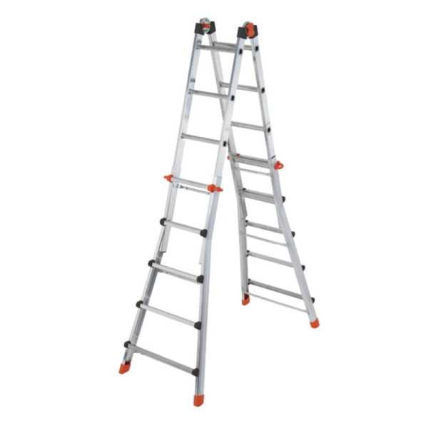 Escalera telescópica multiposición de aluminio PEPPina de 125 kg (5+5 peldaños) GIERRE