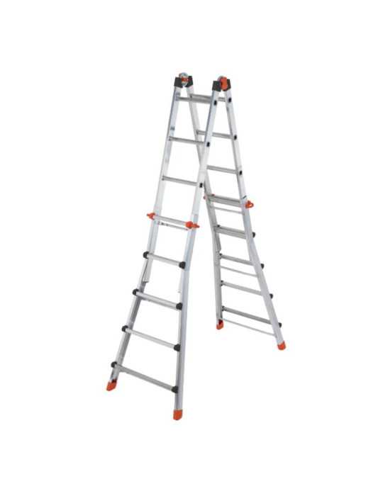 Escalera telescópica multiposición de aluminio PEPPina de 125 kg (5+5 peldaños) GIERRE