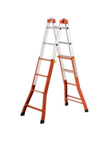 Escalera telescópica multiposición mixta Peppina 125 kg (4+4 peldaños) GIERRE
