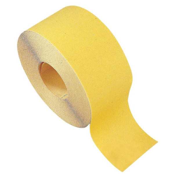 Rollos papel lija Óxido de Aluminio amarillo (120 mm x Gr.100) CALFLEX