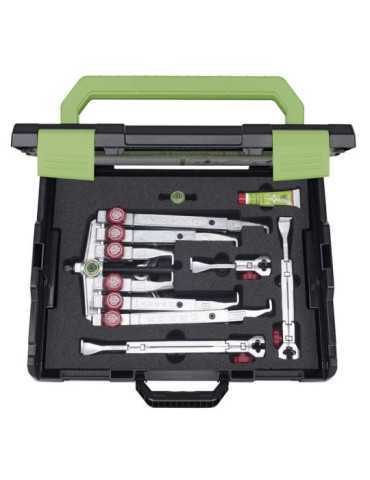 Juego de extractor de rodamientos universales de 2 y 3 patas con ajuste rápido (120-130 x 100-350 mm) KUKKO