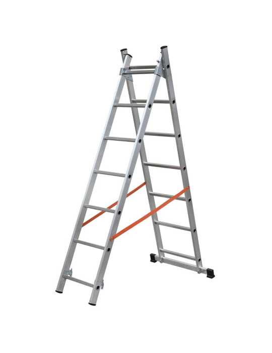 Escalera 2 tramos combinada de aluminio Modula (2x7) GIERRE
