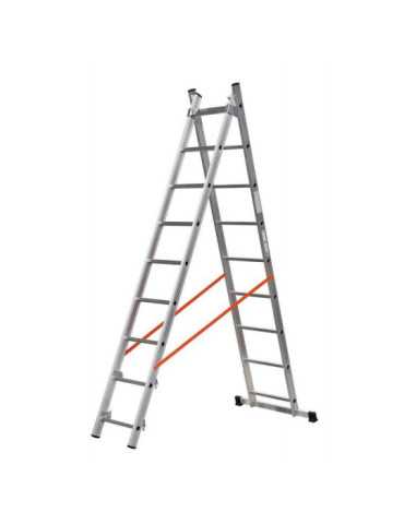 Escalera 2 tramos combinada de aluminio Modula (2x9) GIERRE