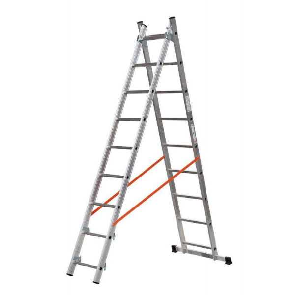 Escalera 2 tramos combinada de aluminio Modula (2x9) GIERRE