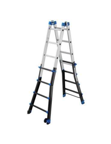 Escalera multifunción telescópica de aluminio PEPPina Pro (4+4) GIERRE