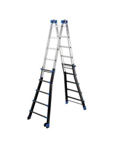 Escalera multifunción telescópica de aluminio PEPPina Pro (5+5) GIERRE
