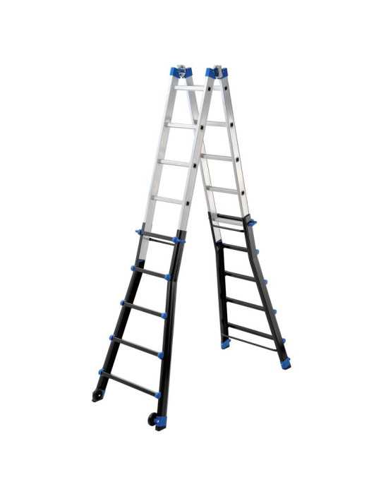 Escalera multifunción telescópica de aluminio PEPPina Pro (5+5) GIERRE