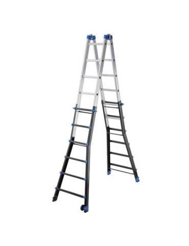 Escalera multifunción telescópica de aluminio PEPPina Pro (6+6) GIERRE