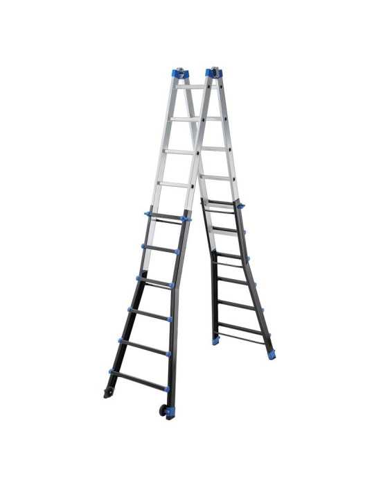 Escalera multifunción telescópica de aluminio PEPPina Pro (6+6) GIERRE