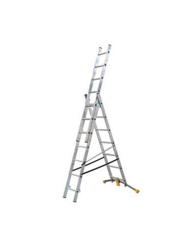 Escalera combinada de 3 tramos con estabilizador curvo HobbyLOT (3x7) HAILO