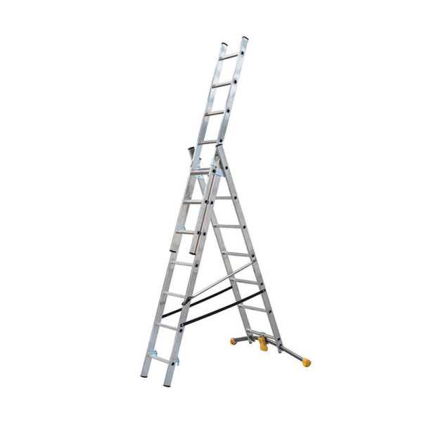 Escalera combinada de 3 tramos con estabilizador curvo HobbyLOT (3x7) HAILO