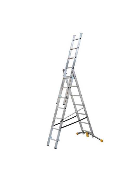 Escalera combinada de 3 tramos con estabilizador curvo HobbyLOT (3x7) HAILO