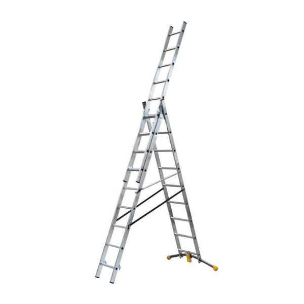 Escalera combinada de 3 tramos con estabilizador curvo HobbyLOT (3x9) HAILO