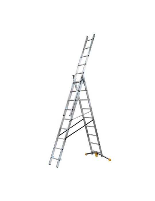 Escalera combinada de 3 tramos con estabilizador curvo HobbyLOT (3x9) HAILO