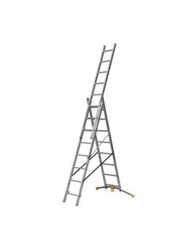 Escalera combinada de 3 tramos con estabilizador curvo HobbyLOT (3x8) HAILO