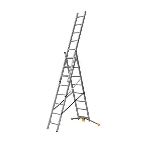 Escalera combinada de 3 tramos con estabilizador curvo HobbyLOT (3x8) HAILO