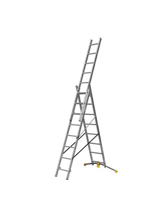 Escalera combinada de 3 tramos con estabilizador curvo HobbyLOT (3x8) HAILO