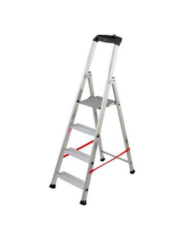 Escalera de tijera profesional Alu PRO (4 peldaños) HAILO