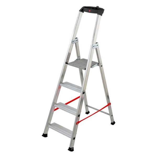 Escalera de tijera profesional Alu PRO (4 peldaños) HAILO