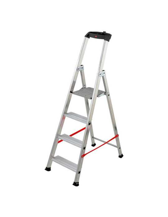 Escalera de tijera profesional Alu PRO (4 peldaños) HAILO
