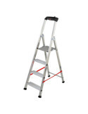 Escalera de tijera profesional Alu PRO (4 peldaños) HAILO