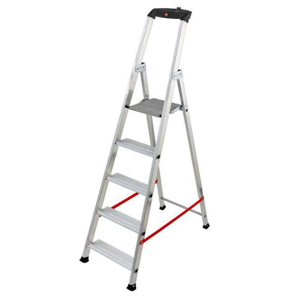 Escalera de tijera profesional Alu PRO (5 peldaños) HAILO
