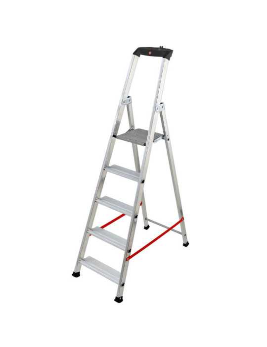 Escalera de tijera profesional Alu PRO (5 peldaños) HAILO