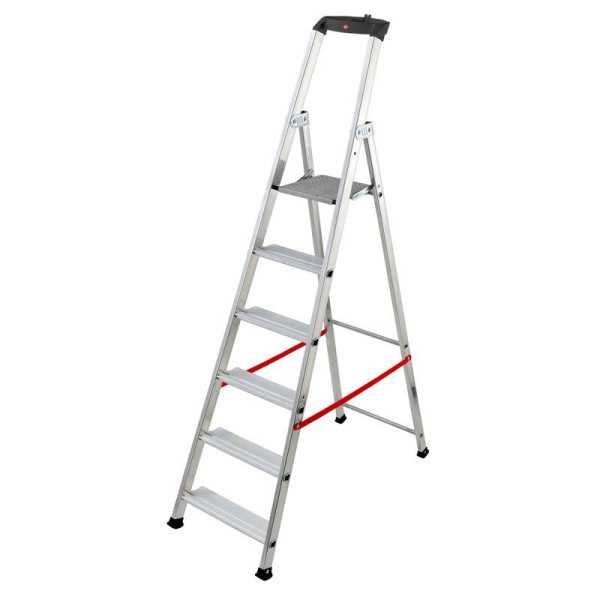 Escalera de tijera profesional Alu PRO (6 peldaños) HAILO