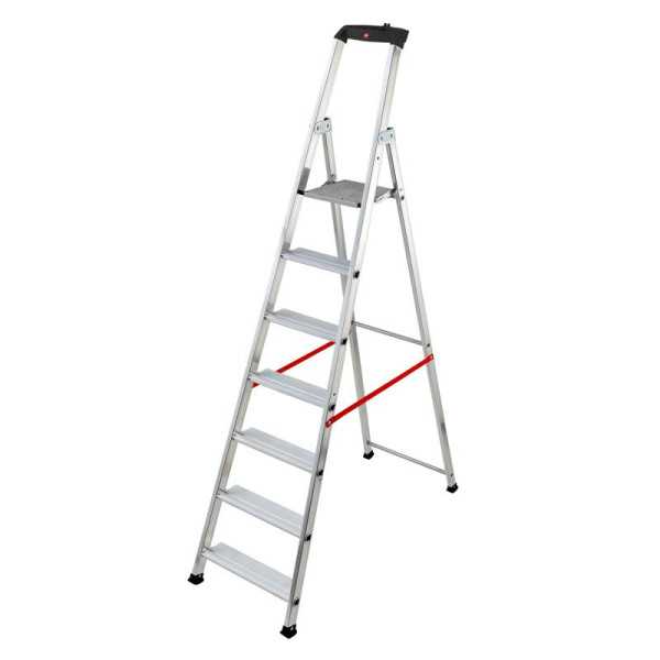 Escalera de tijera profesional Alu PRO (7 peldaños) HAILO