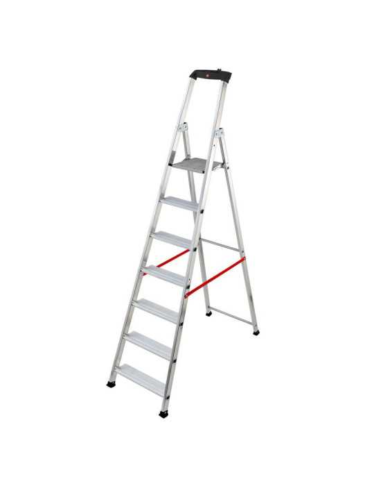 Escalera de tijera profesional Alu PRO (7 peldaños) HAILO