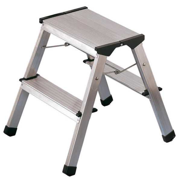 Taburete de aluminio D60 StandardLine (2x2 peldaños) HAILO