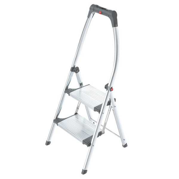 Mini escalera de aluminio LivinStep Plus (2 peldaños) HAILO