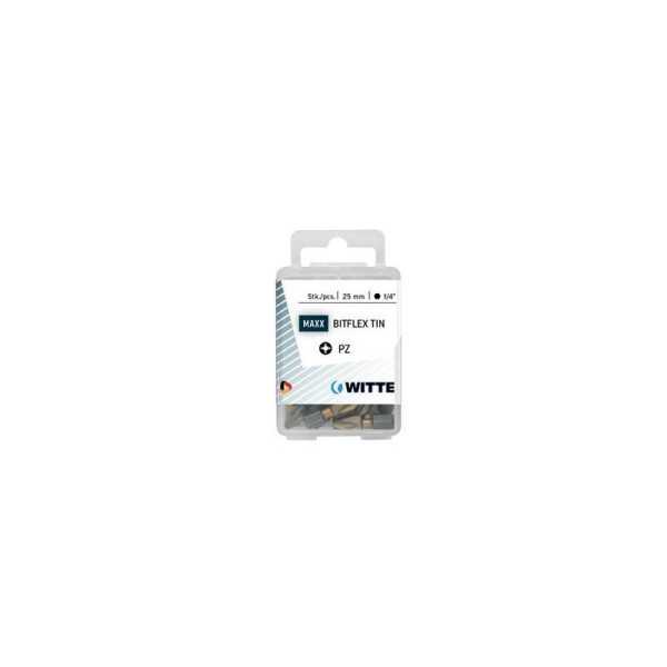 15 Puntas en cajita de plástico largo 25 mm (PZ 2 BITFLEX TIN) WITTE